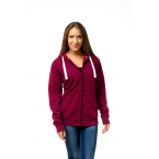 Ladies slub zip hoodie